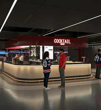 Center Ice Bar & Center Court Bar dining space