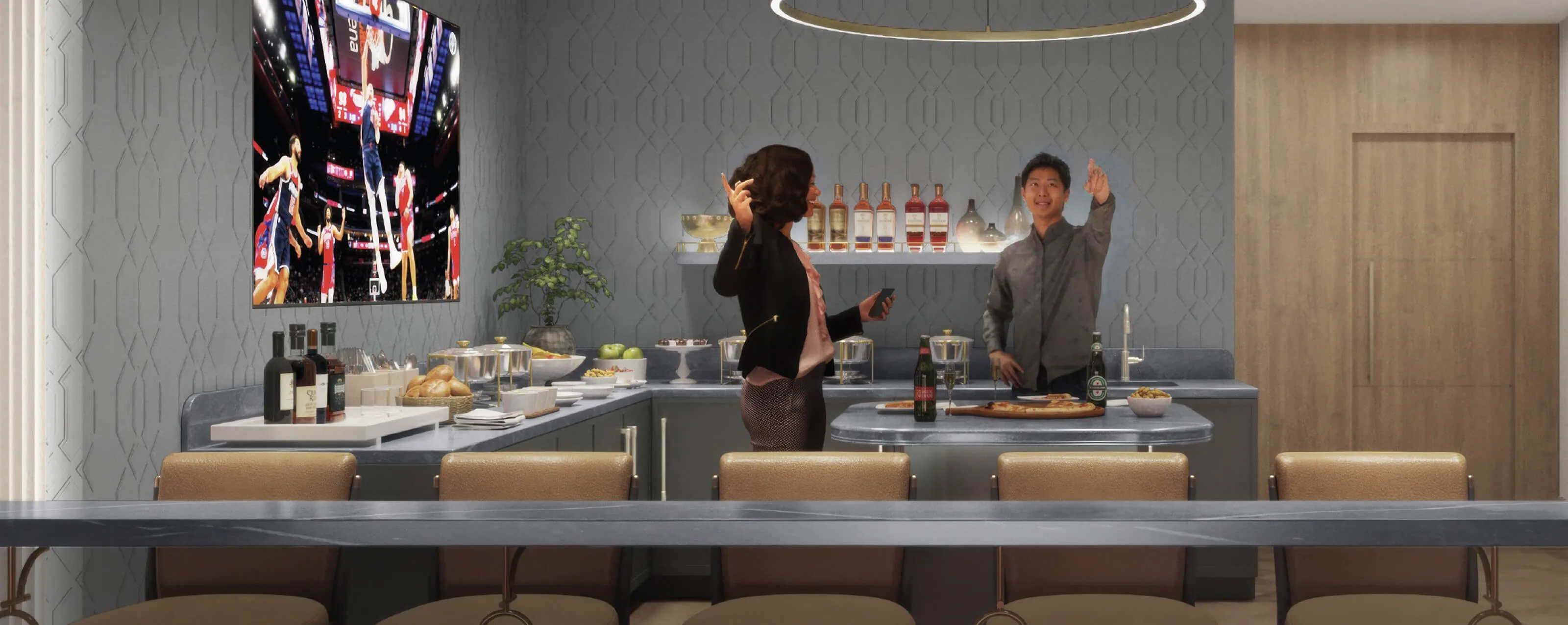 Executive Suites private lounge and seating area