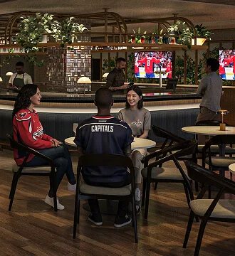 Modern Asian dining space