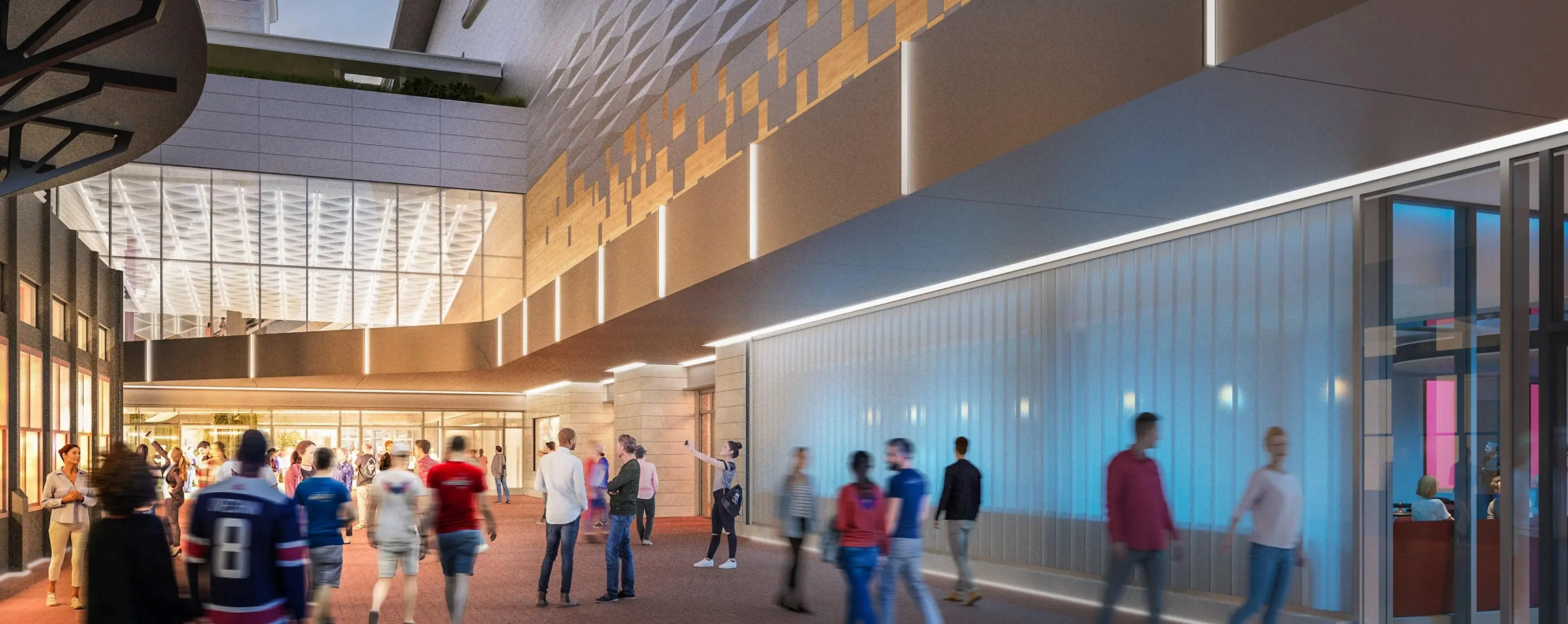 Grand Pavilion entrance and hospitality concourse