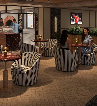 Pizza & Wine Bar dining space